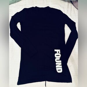 Split hem long sleeve tee by Lost and Found